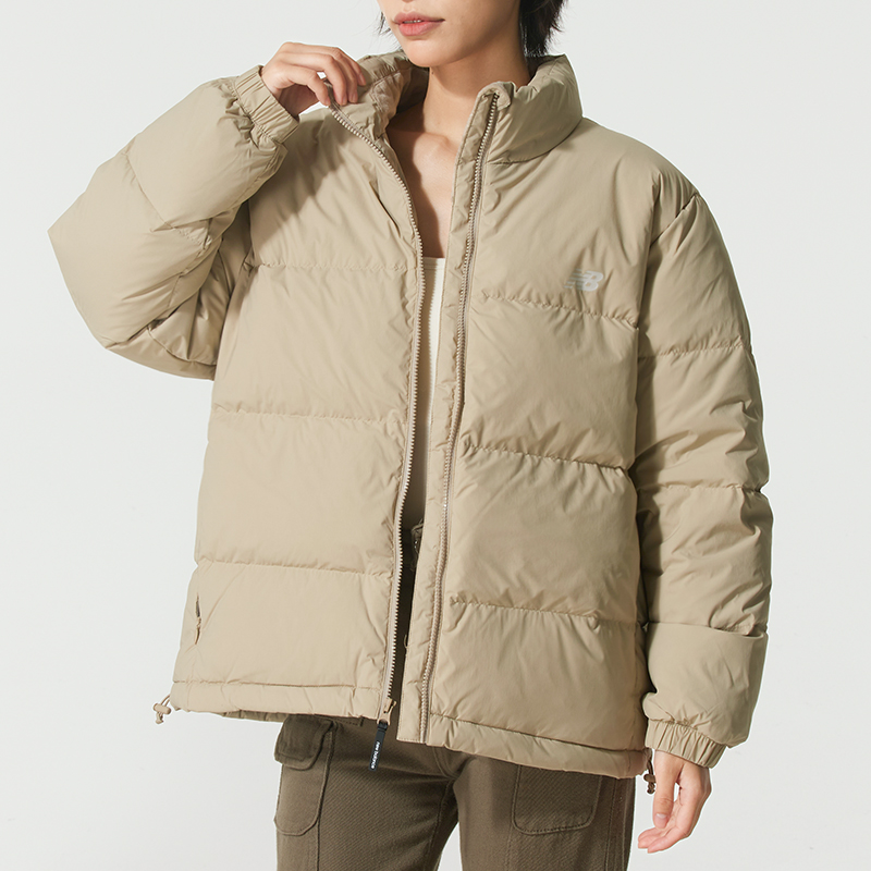 NEW BALANCE羽绒服女装保暖轻薄羽绒夹克户外防风立领休闲外套男