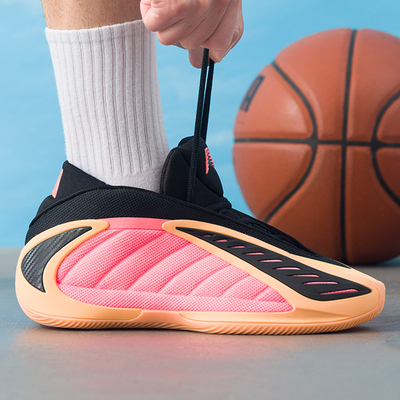 阿迪达斯 AE 2 爱德华兹二代橙黑男子低帮实战运动篮球鞋 JS3514