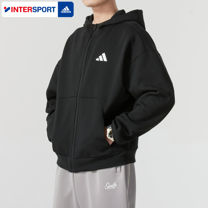 Adidas阿迪达斯外套男2026冬季运动服跑步训练连帽夹克上衣JI8768,运动服/休闲服装,运动茄克/外套,淘宝优惠券,粉丝福利购,淘宝优惠卷