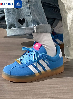 阿迪达斯正品VL COURT3.0板鞋德训鞋女鞋春季T头蓝色休闲鞋ID9074