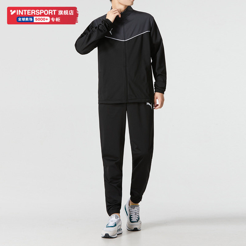 푸마 푸마 정장 남성 2024 가을 신상 블루 벨벳 운동복 재킷 스웨트팬츠 바지 585323