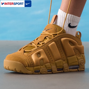 NIKE耐克男鞋2026春季款运动鞋小麦色皮蓬大AIR篮球鞋保暖休闲鞋