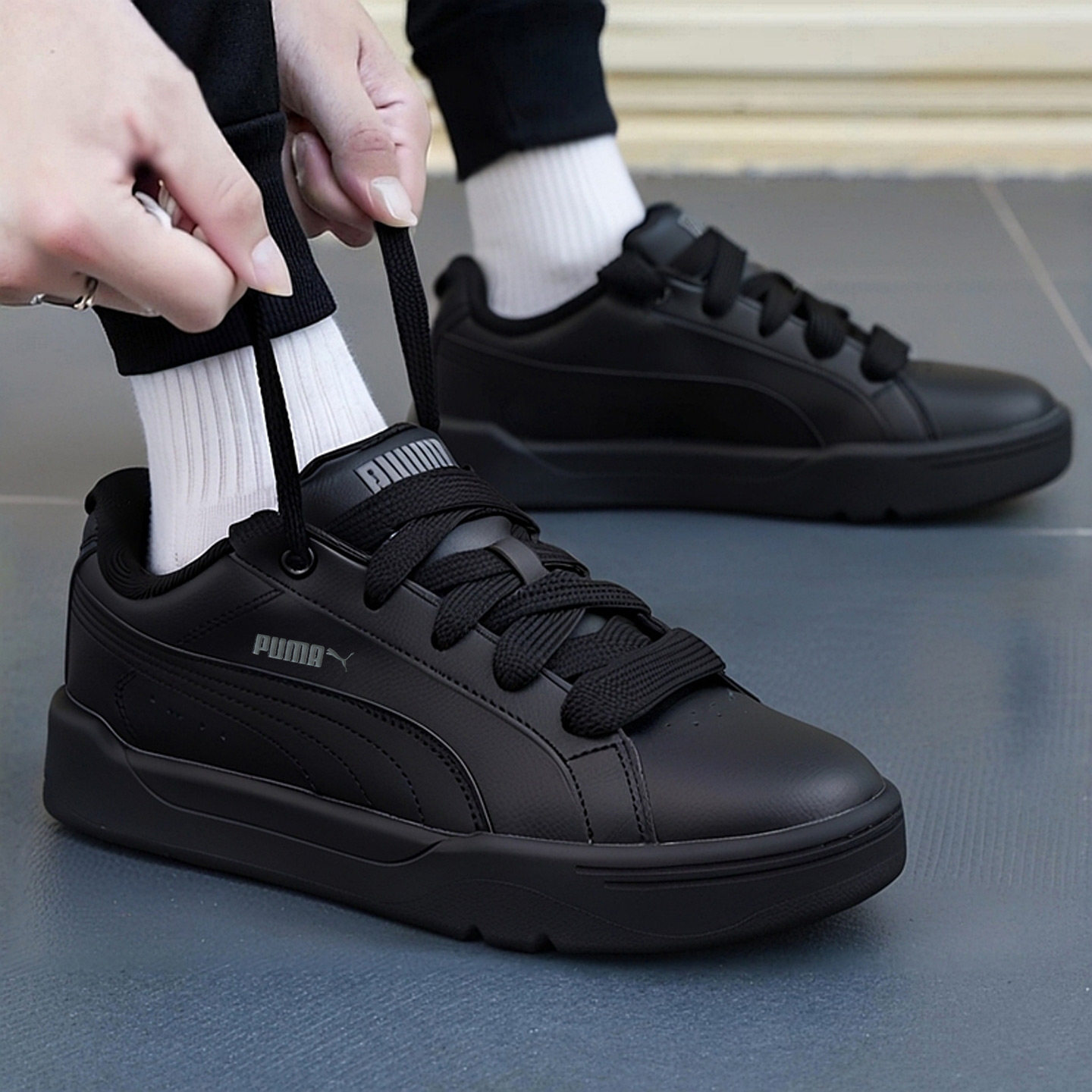 Puma彪马板鞋男鞋女鞋2025冬季新款厚底黑武士面包鞋运动鞋400496,运动鞋new,运动休闲鞋,淘宝优惠券,粉丝福利购,淘宝优惠卷