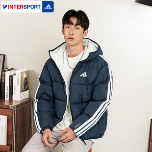阿迪达斯羽绒服男装2026新款秋冬保暖外套户外休闲运动服KC2491