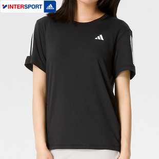 Adidas阿迪达斯速干T恤女2026夏季新款跑步训练健身运动短袖半袖
