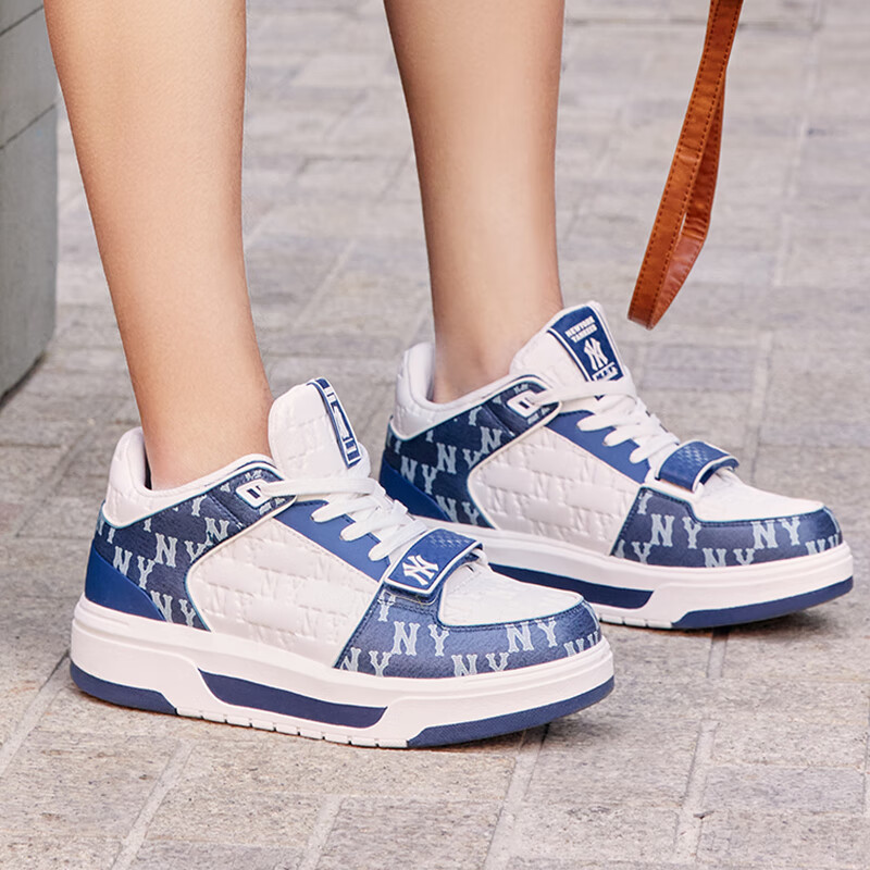 MLB官方旗舰鞋子男鞋女鞋2025新款运动鞋老花厚底学长鞋正品板鞋