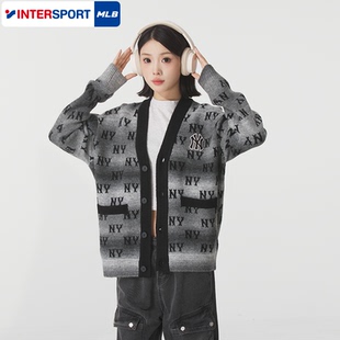 针织夹克3AKCM0354 MLB官方外套男女同款 25秋季 新款 运动服休闲时尚