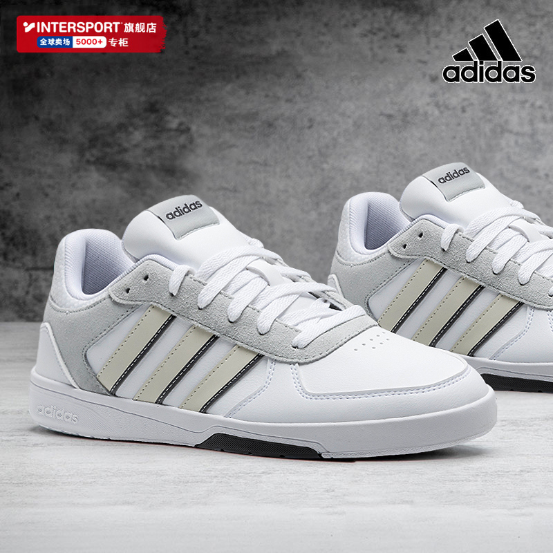 Adidas阿迪达斯男鞋板鞋2025冬季新款白色低帮运动鞋轻便休闲鞋男