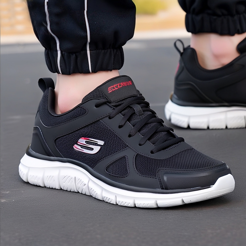 斯凯奇男鞋中老年健步鞋透气运动鞋夏季款户外旅游鞋休闲鞋跑步鞋
