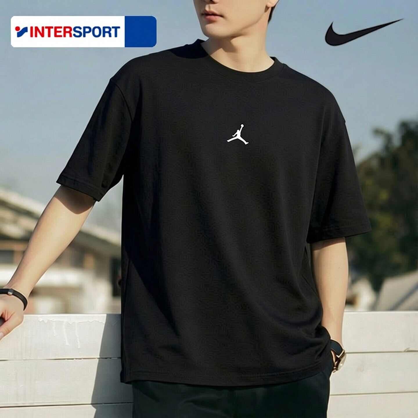 茵特|NIKE耐克黑色T恤男2026夏季新款篮球训练运动短袖圆领