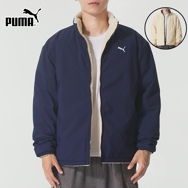 PUMA彪马男款羽绒服2025冬季新款防风宽松保暖双面穿鸭绒外套服