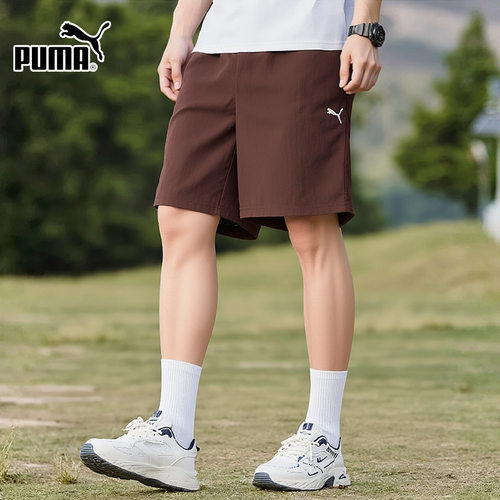 Puma彪马短裤男裤2026新款跑步训练速干透气梭织运动裤638465-13