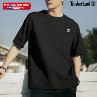 户外休闲体恤圆领黑色上衣半袖 T恤新款 A2EKJ 短袖 添柏岚官方男装