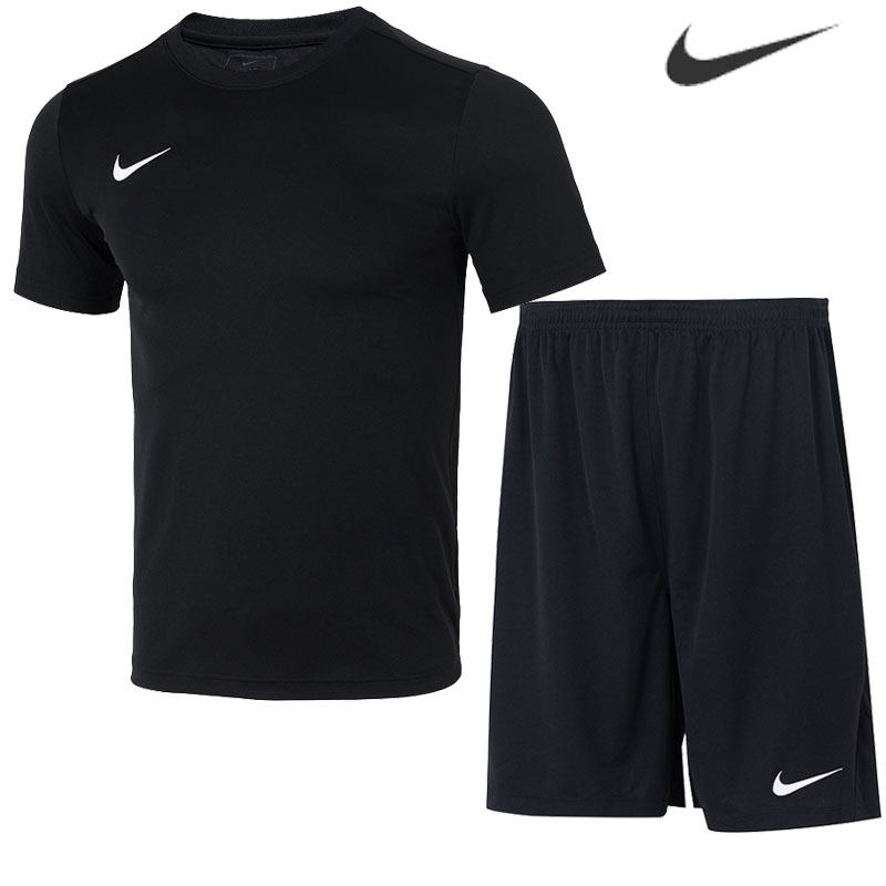 Nike耐克正品男士运动套装春季新款跑步健身短袖t恤针织短裤套装