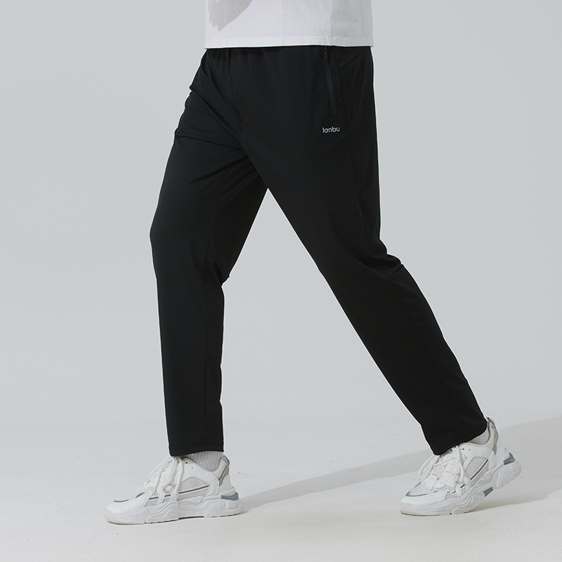 蓝步长裤男裤2025春季新款户外运动裤针织休闲宽松裤子L04W0003B2