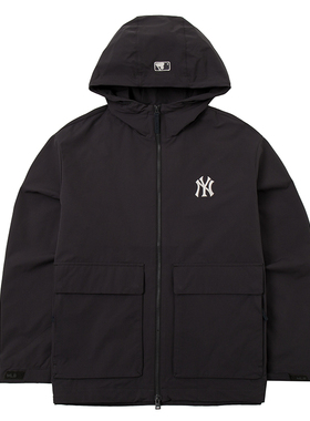 MLB官方纽约洋基单层防风衣男女梭织夹克运动服情侣外套3AWJB0144