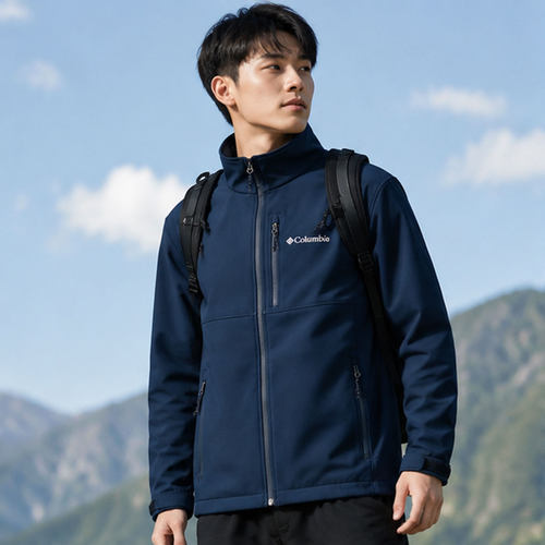 茵特丨哥伦比亚软壳衣外套男装户外登山运动服徒步立领夹克WE6044