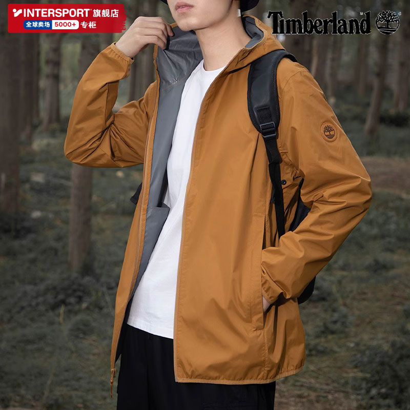 Timberland添柏岚官方夏季新款男士梭织连帽夹克外套登山服A2ETN