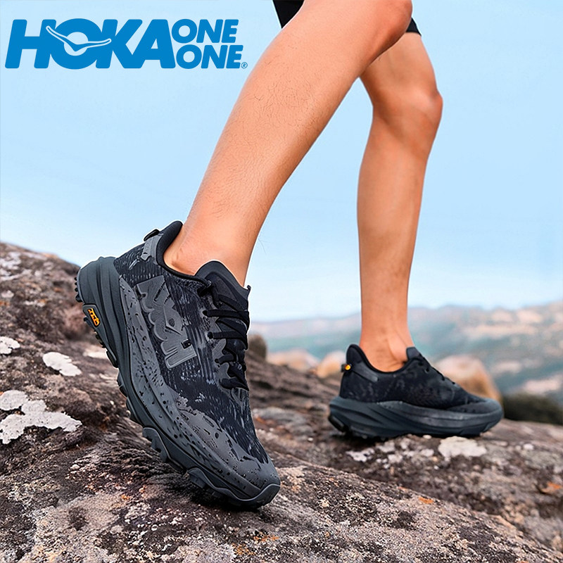 HOKA官方男鞋黑色SPEEDGOAT6飞速羚羊6快羊6越野跑鞋正品耐磨图片