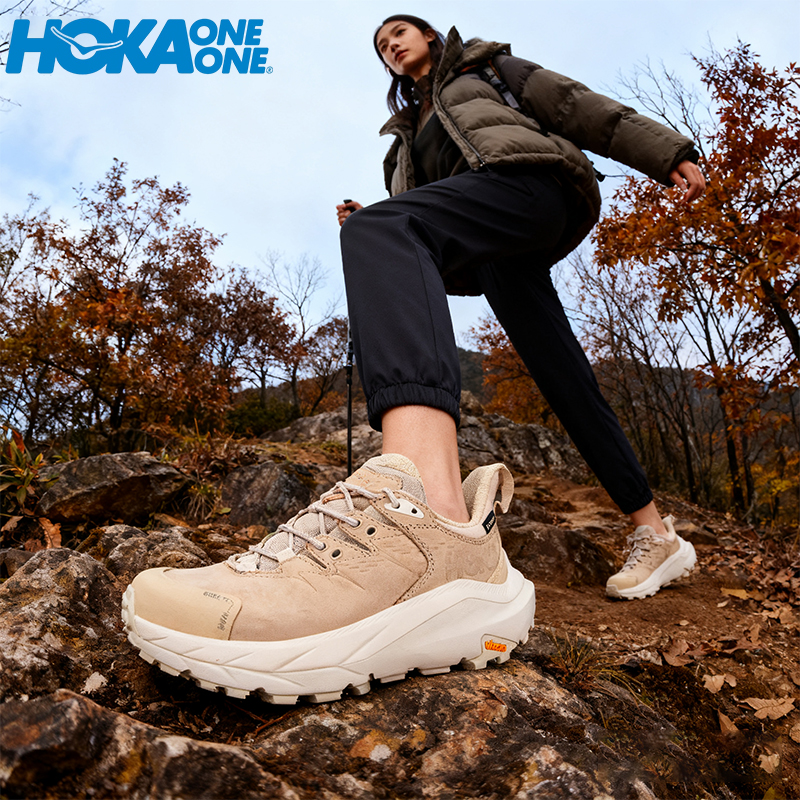 HOKA官方正品户外鞋卡哈2低帮防水徒步鞋女鞋KAHA2防滑缓震登山鞋
