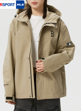 MLB官方 外套男女同款2026春季新款户外防风运动服连帽夹克WJB01