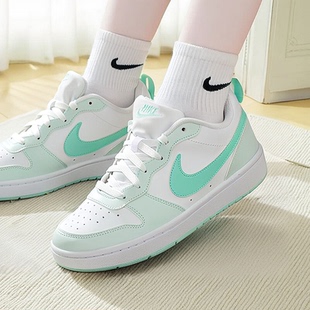 Nike耐克女鞋官方正品Court大童鞋子白绿女子低帮休闲板鞋FZ3539