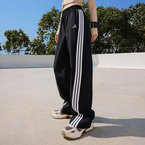 茵特丨阿迪达斯女裤直筒裤26夏季新款运动裤三条纹休闲长裤KR7594