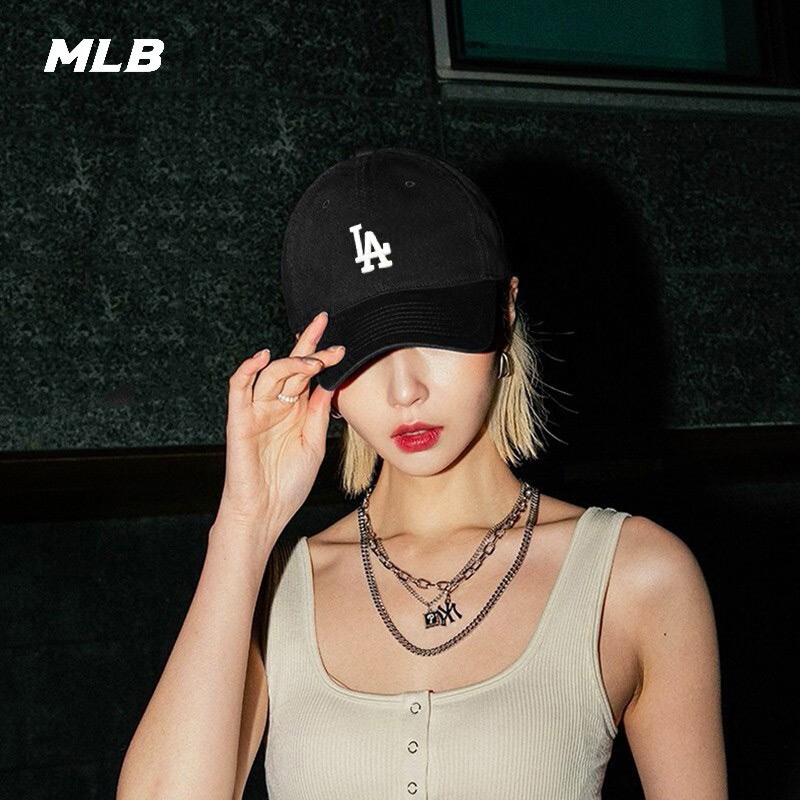 MLB官方正品帽子男女帽秋季新款NY小标LA情侣棒球帽鸭舌帽3ACP77