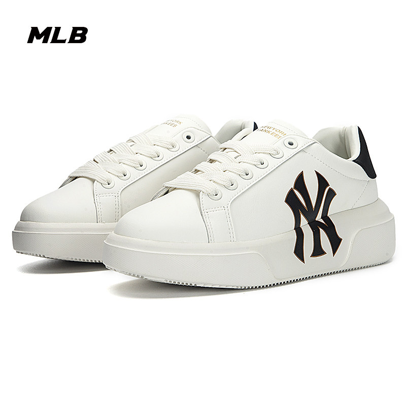 MLB官方男女鞋麦昆板鞋夏季新款厚底时尚NY小白运动鞋休闲鞋SX