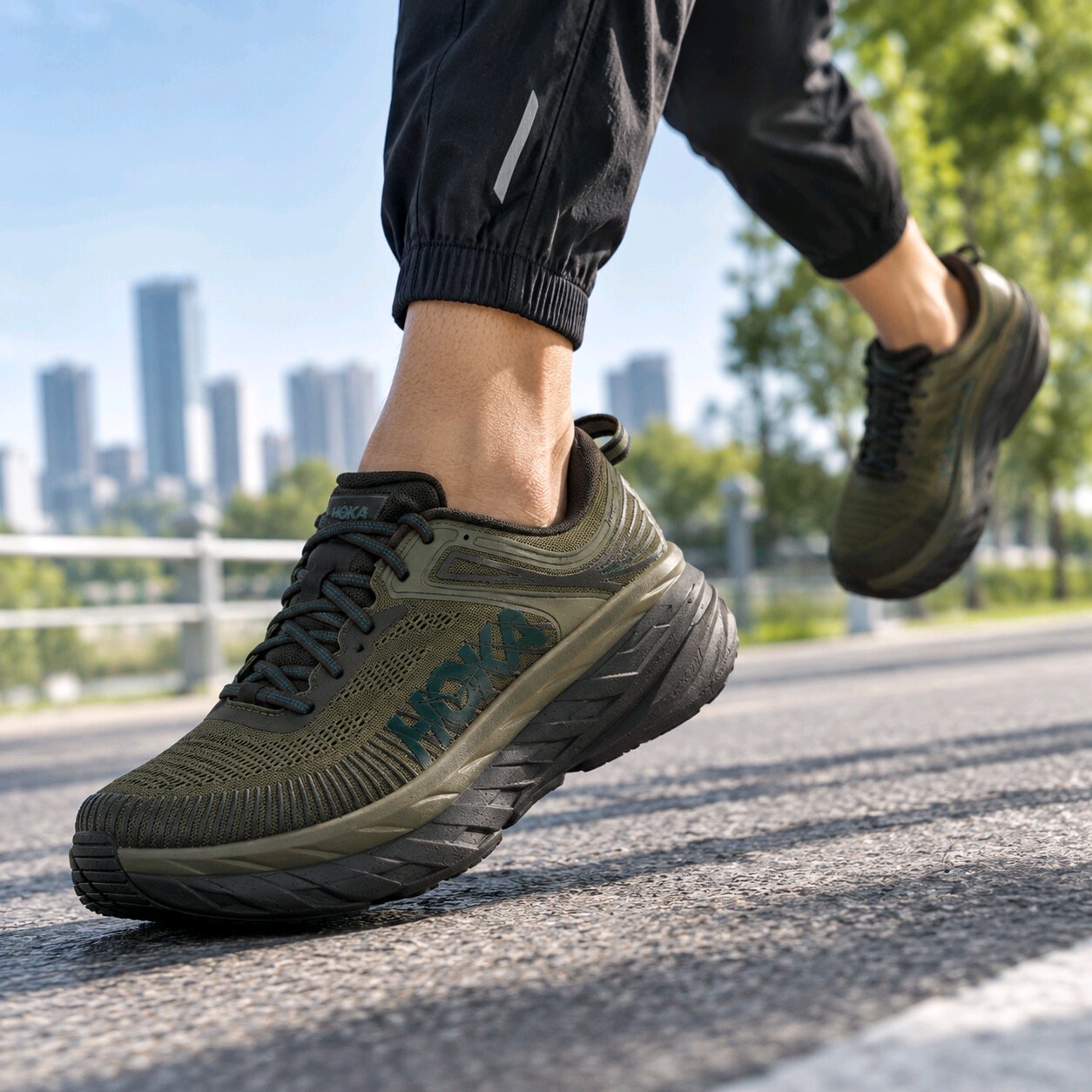 HOKA男鞋跑步鞋邦代7升级版记忆鞋领包裹舒适训练运动鞋厚底跑鞋