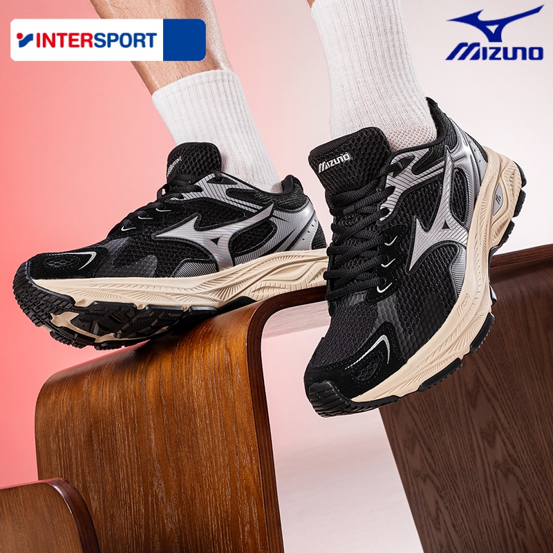 美津浓官方男鞋跑步鞋2025新款复古网面透气厚底休闲鞋女D1GH2235