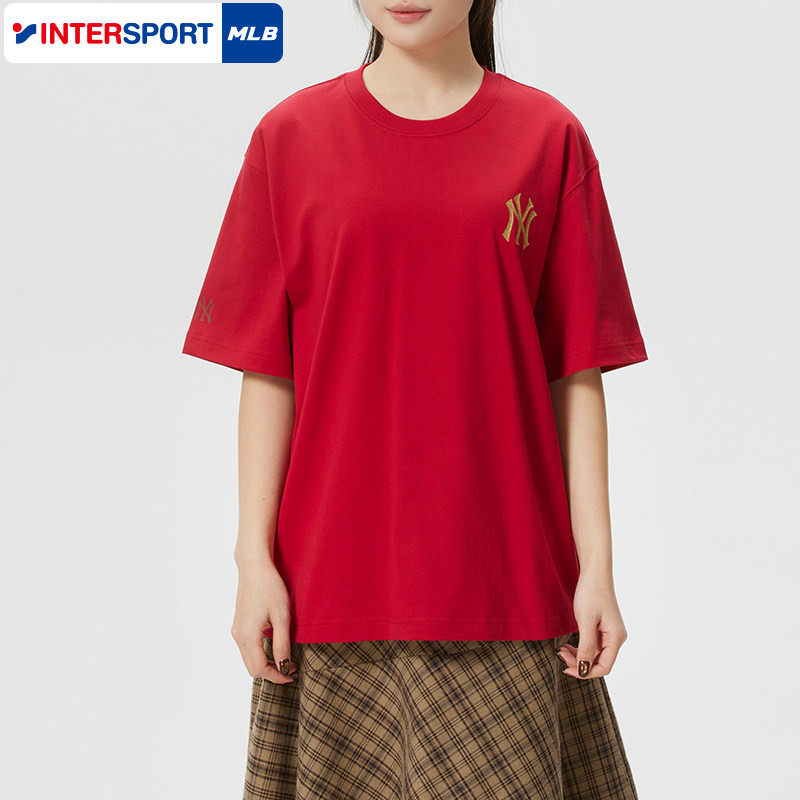 MLB官方新年款生肖马印花T恤男女同款26春季新款情侣运动休闲短袖