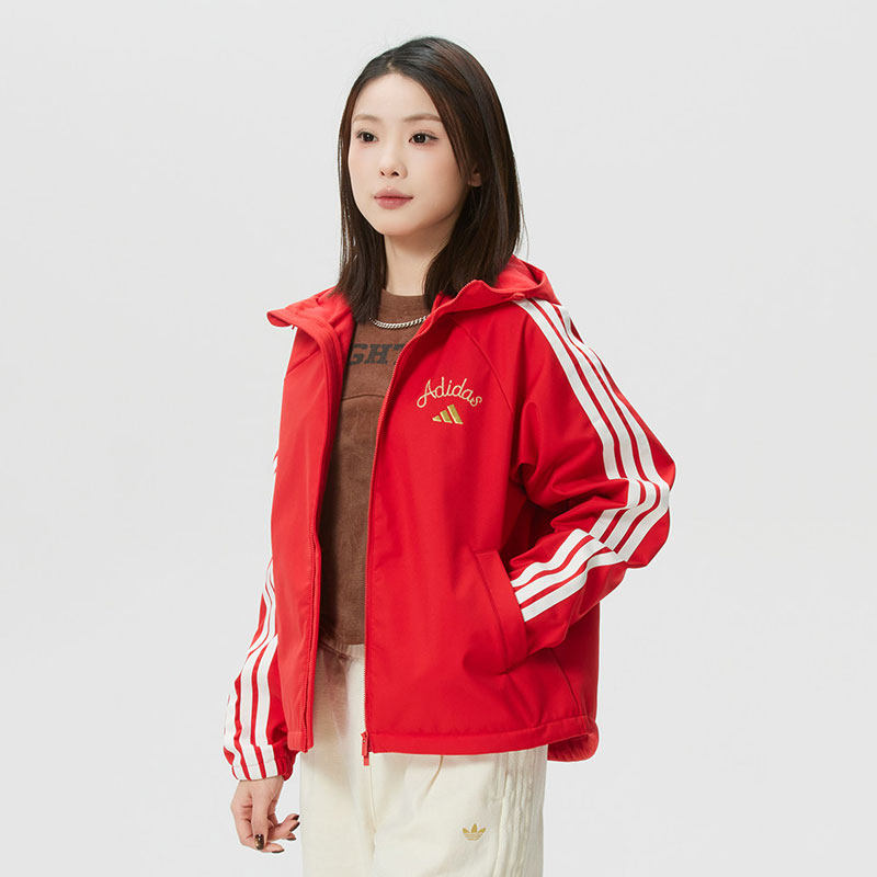 阿迪达斯本命年红色外套女装马年限定运动服新年款加绒夹克KU8972,运动服/休闲服装,运动茄克/外套,淘宝优惠券,粉丝福利购,淘宝优惠卷
