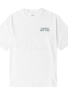 MLB纽约洋基白色短袖男女2025新款T恤情侣款透气半袖上衣3ASWB225