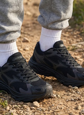 Mizuno美津浓官方男女鞋跑鞋黑武士运动鞋RACER S休闲鞋D1GH2235