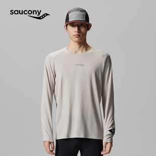 Saucony索康尼官方男装宽松套头衫圆领打底衫长袖T恤SA2250LT94T