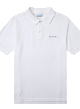 哥伦比亚POLO衫短袖男装2025秋冬新款户外休闲白色透气T恤XE9173