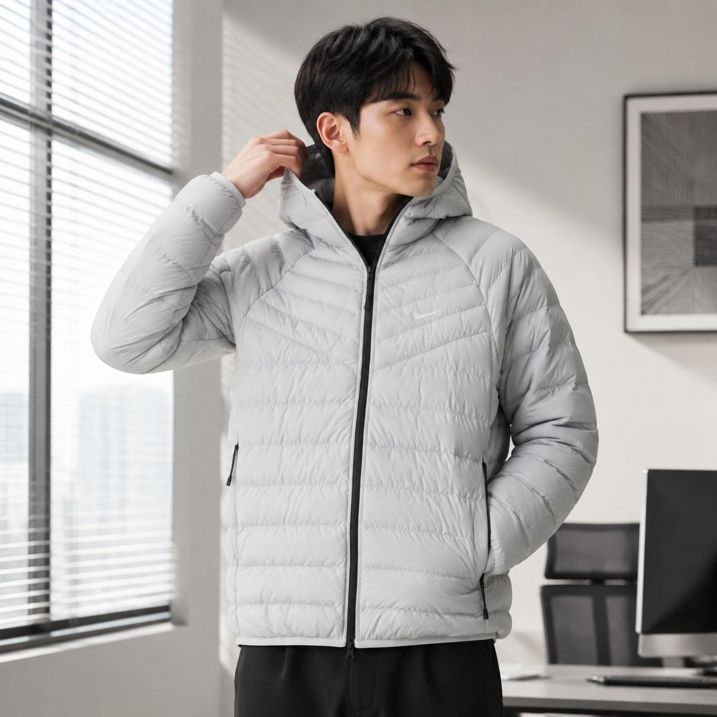 茵特丨耐克男装2026冬季轻薄鸭绒羽绒服运动服户外休闲保暖上衣