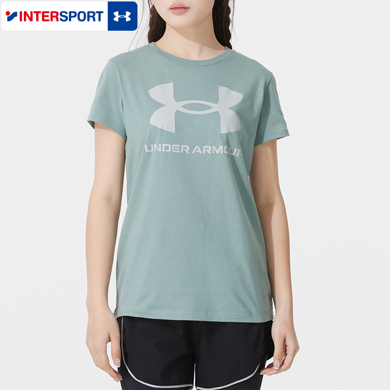 安德玛官方短袖女秋季新款健身训练跑步T恤衫运动服圆领半袖上衣