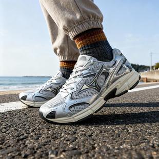 2K跑步鞋 Mizuno美津浓官方男女鞋 SPEED 复古老爹鞋 银色透气运动鞋