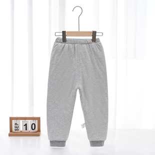 婴儿内穿家居裤 纯棉花夹棉防寒裤 子 宝宝外穿秋冬休闲长裤 儿童棉裤
