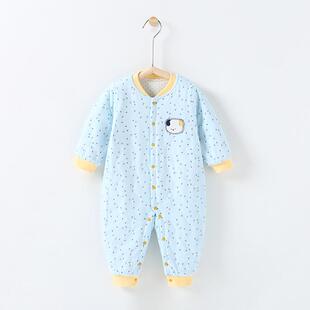 美好小棉袄婴幼儿纯棉哈衣夹棉保暖儿童连体衣薄棉男女爬服棉服