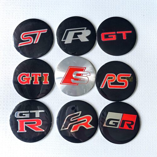 适用于改装车标56mm金属标GTR/GTI/GT/GTS贴标FR rs GR RS st字母