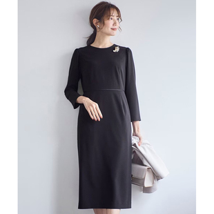 SiS温柔时尚 any 甜美可洗礼服双面绉连衣裙女ONWARD