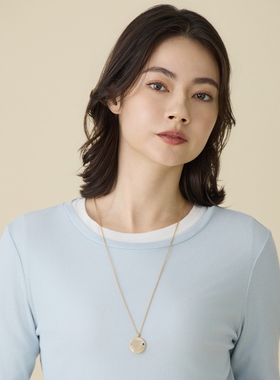 自由区时尚气质优雅简约圆环吊坠项链女ONWARD