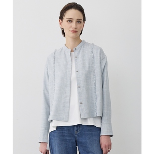 ICB优雅气质适宜感设计轻质粗花呢衬衫 夹克外套女ONWARD 式