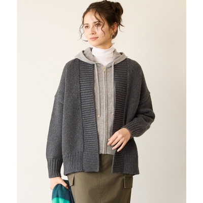 23区SLOW系列时尚简约适宜优雅厚重针织开衫女ONWARD