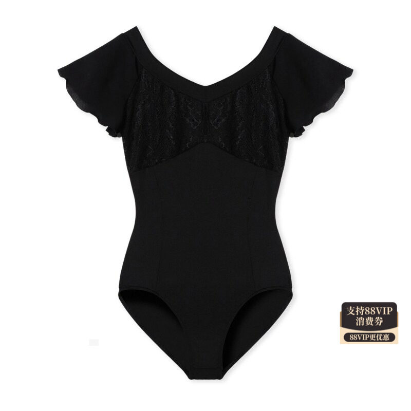 Chacott专门舞蹈芭蕾体服练功服喇叭袖连体衣女ONWARD