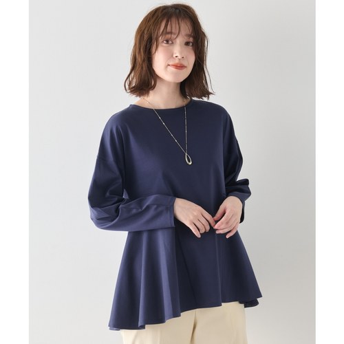 any FAM可机洗乔其纱内起绒荷叶边下摆套头衫女ONWARD