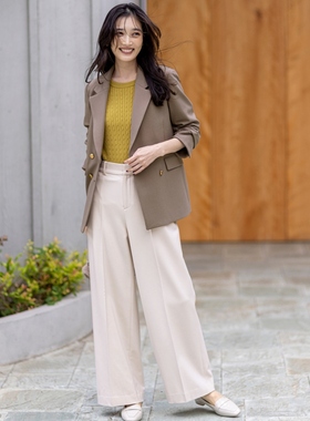 ANY SIS简约气质温柔甜美保温效果弹力可水洗2WAY阔腿裤女ONWARD